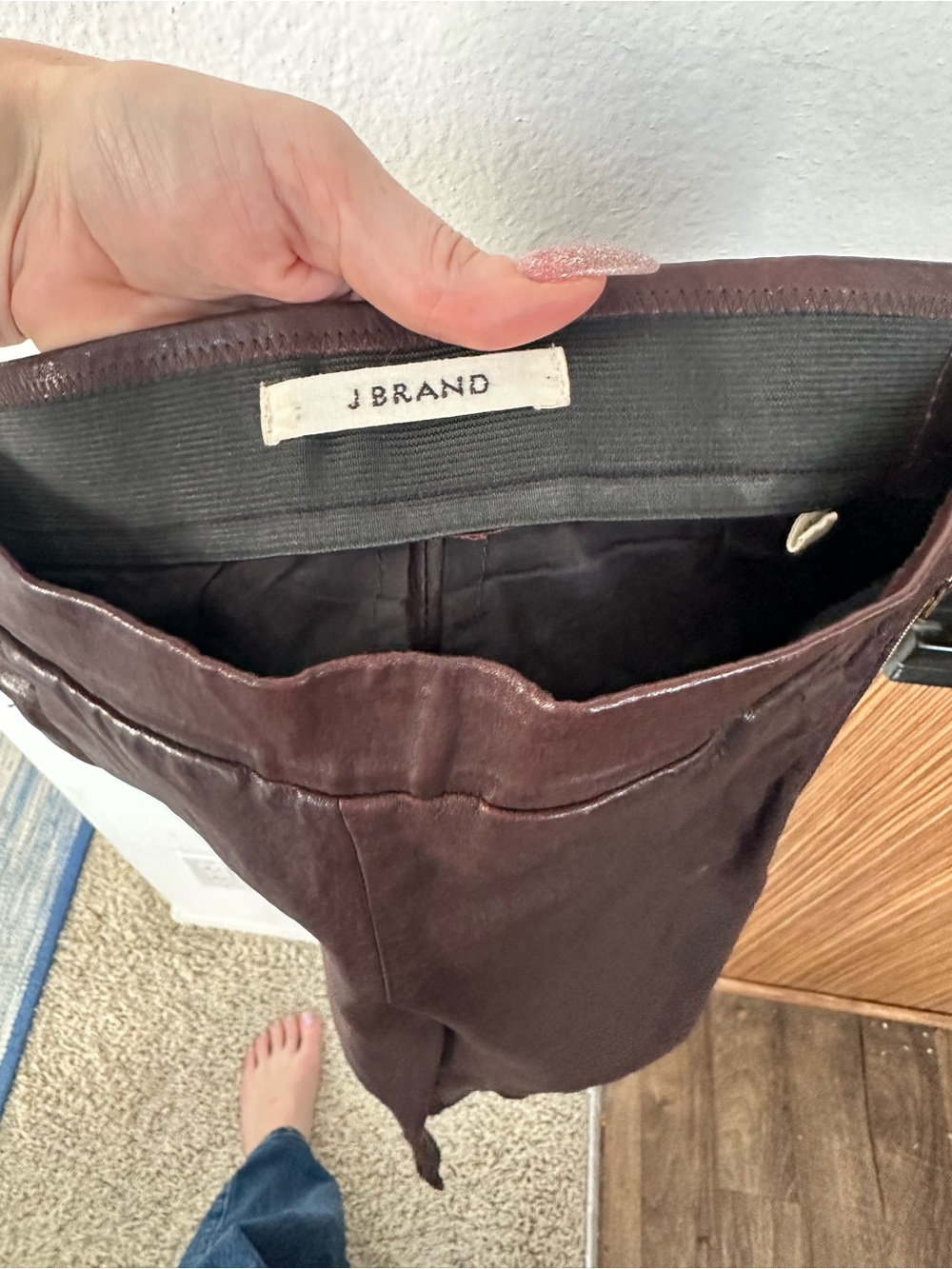 J Brand Lambskin leather pants - Picture 4 of 8